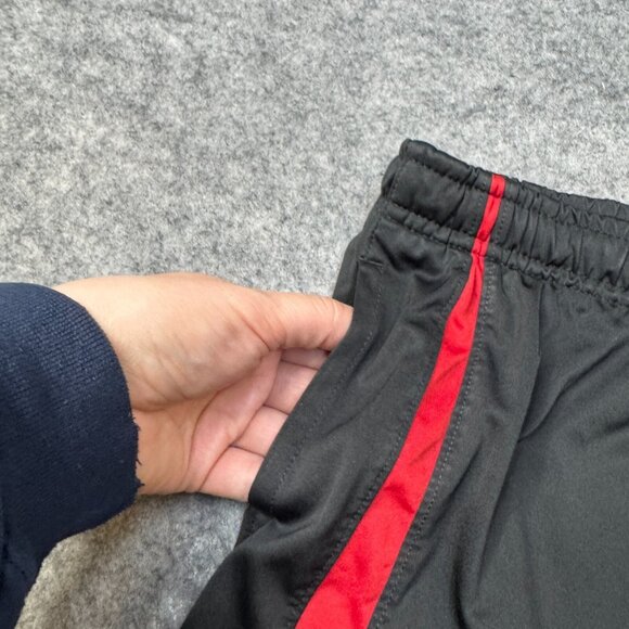 Nike Shorts Mens S Black Red Striped Gym Pull On Athletic Logo Dri Fit Pockets - Picture 4 of 8